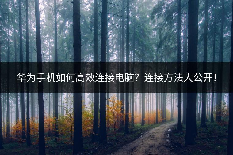 华为手机如何高效连接电脑？连接方法大公开！