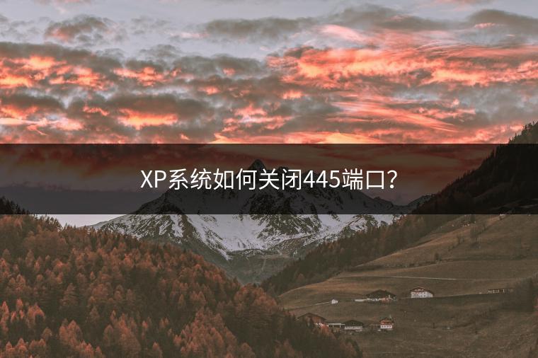 XP系统如何关闭445端口？