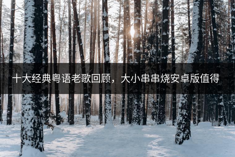 十大经典粤语老歌回顾，大小串串烧安卓版值得一试吗？