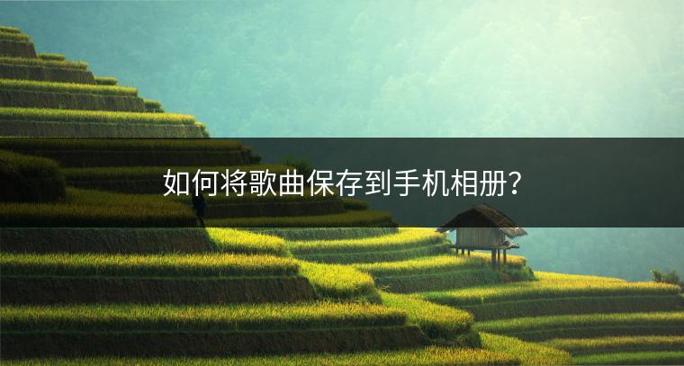 如何将歌曲保存到手机相册？