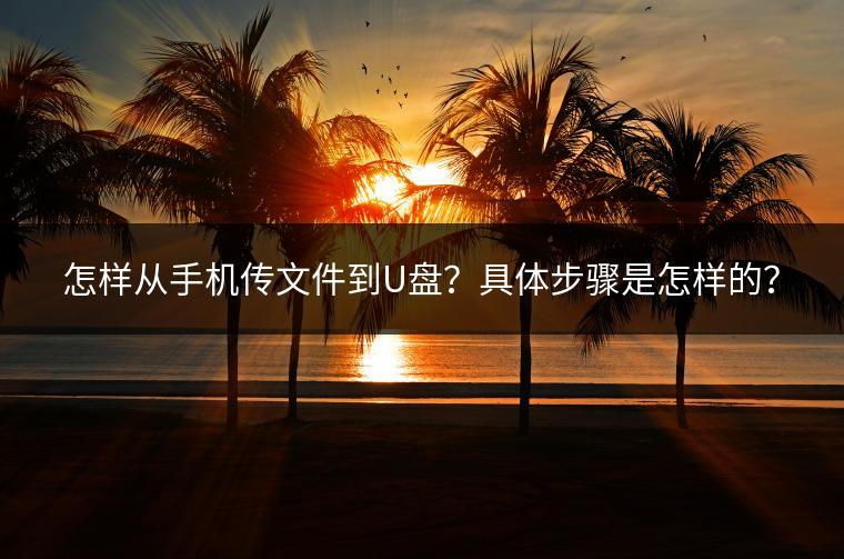 怎样从手机传文件到U盘？具体步骤是怎样的？