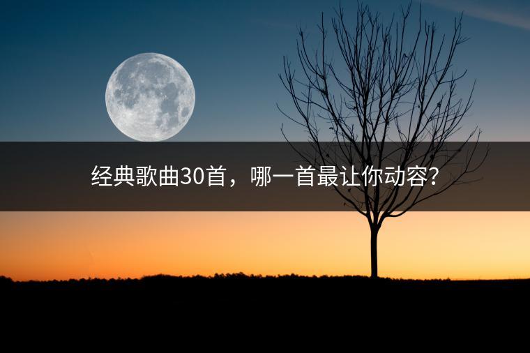 经典歌曲30首，哪一首最让你动容？