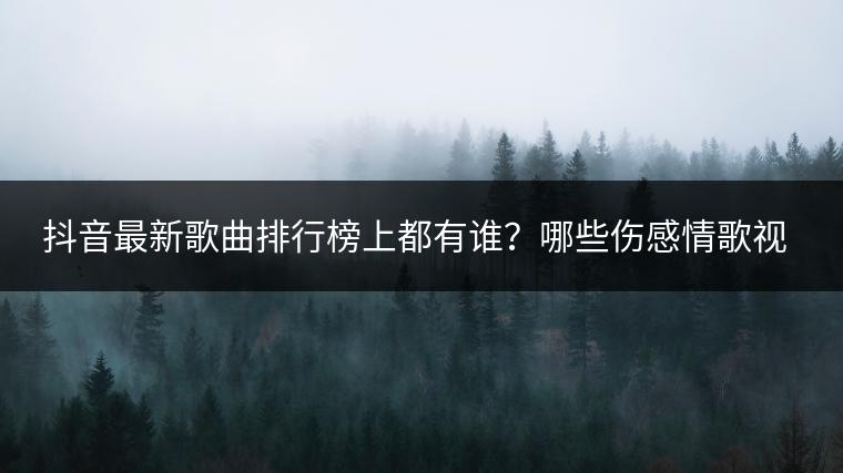 抖音最新歌曲排行榜上都有谁？哪些伤感情歌视频最感人？