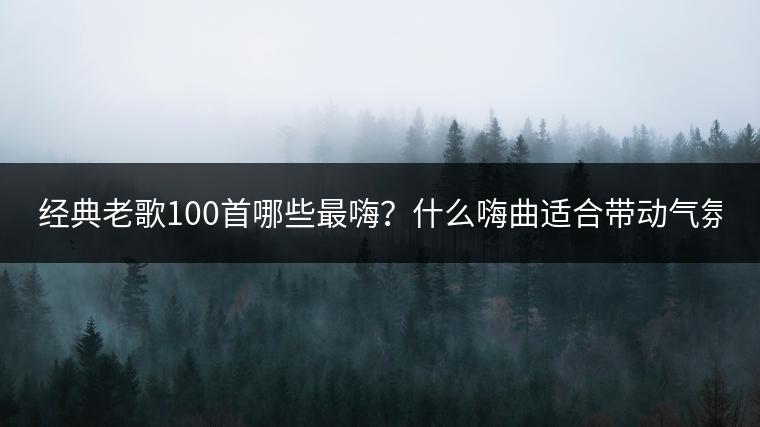 经典老歌100首哪些最嗨？什么嗨曲适合带动气氛？
