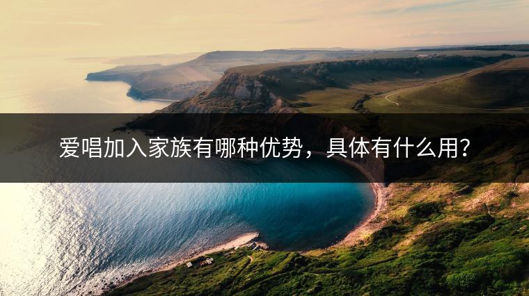 爱唱加入家族有哪种优势，具体有什么用？