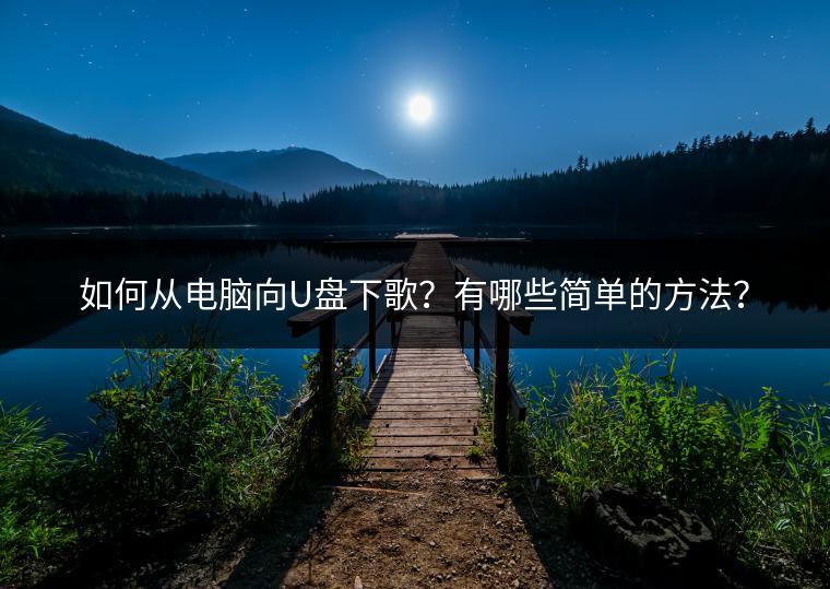 如何从电脑向U盘下歌？有哪些简单的方法？