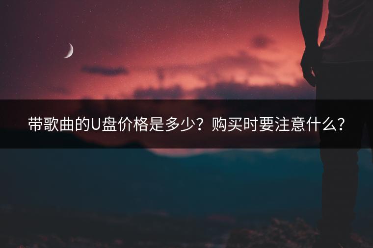 带歌曲的U盘价格是多少？购买时要注意什么？