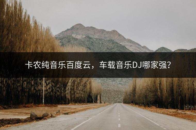 卡农纯音乐百度云，车载音乐DJ哪家强？