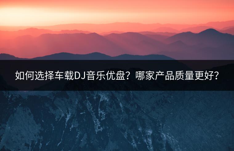 如何选择车载DJ音乐优盘？哪家产品质量更好？