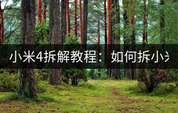 小米4拆解教程：如何拆小米4？-千羽学社
