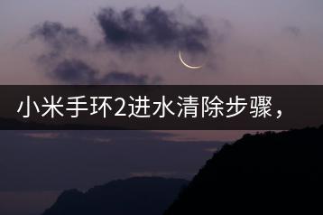 小米手环2进水清除步骤，恢复原状。-千羽学社