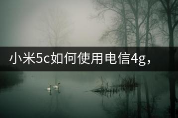 小米5c如何使用电信4g，网络设置教程？-千羽学社