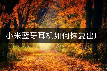 小米蓝牙耳机如何恢复出厂设置？恢复教程一键掌握！-千羽学社