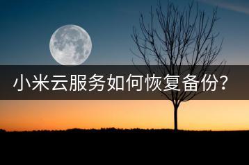 小米云服务如何恢复备份？数据恢复操作指南！-千羽学社