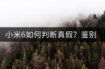 小米6如何判断真假？鉴别方法一览！-千羽学社