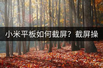 小米平板如何截屏？截屏操作与技巧！-千羽学社