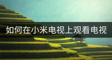 如何在小米电视上观看电视直播？-千羽学社