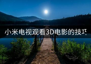 小米电视观看3D电影的技巧！-千羽学社