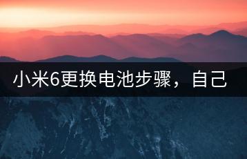 小米6更换电池步骤，自己动手可行吗？-千羽学社