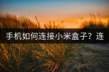 手机如何连接小米盒子？连接方法与使用指南！-千羽学社