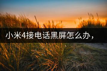 小米4接电话黑屏怎么办，设置方法解析？-千羽学社