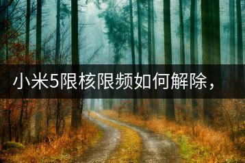 小米5限核限频如何解除，提高性能？-千羽学社