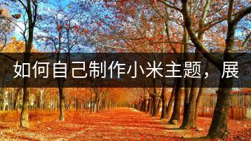 如何自己制作小米主题，展现个性？-千羽学社