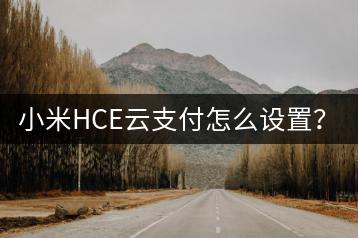 小米HCE云支付怎么设置？详细指南。-千羽学社