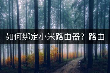 如何绑定小米路由器？路由器绑定教程与指南！-千羽学社