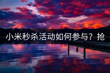 小米秒杀活动如何参与？抢购技巧有哪些？-千羽学社