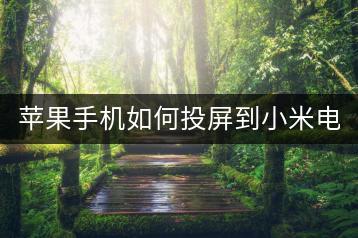 苹果手机如何投屏到小米电视，操作步骤。-千羽学社