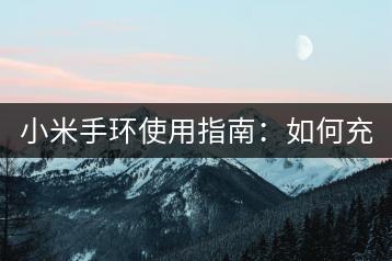 小米手环使用指南：如何充分发挥功能？-千羽学社