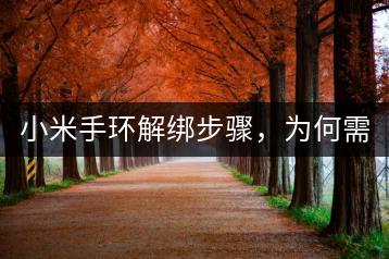 小米手环解绑步骤，为何需要解绑？-千羽学社