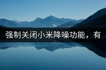 强制关闭小米降噪功能，有哪些技巧？-千羽学社