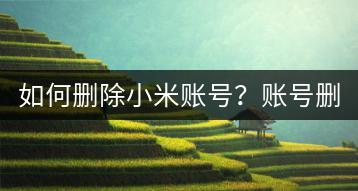 如何删除小米账号？账号删除步骤详解。-千羽学社