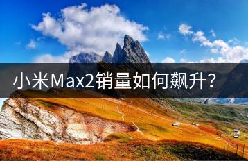 小米Max2销量如何飙升？市场分析。-千羽学社