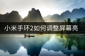 小米手环2如何调整屏幕亮度？-千羽学社