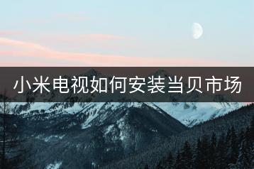 小米电视如何安装当贝市场？应用安装教程！-千羽学社