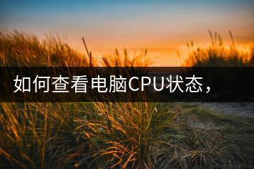 如何查看电脑CPU状态，了解运行情况？-千羽学社