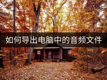如何导出电脑中的音频文件？-千羽学社