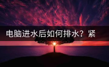 电脑进水后如何排水？紧急处理方法分享-千羽学社
