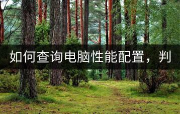 如何查询电脑性能配置，判断硬件好坏？-千羽学社