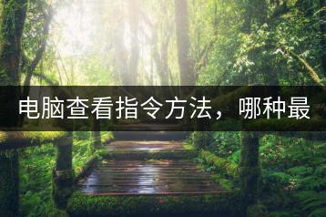 电脑查看指令方法，哪种最快？-千羽学社