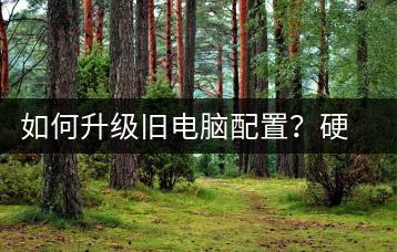如何升级旧电脑配置？硬件升级教程-千羽学社