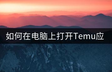 如何在电脑上打开Temu应用？-千羽学社