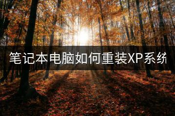 笔记本电脑如何重装XP系统？-千羽学社