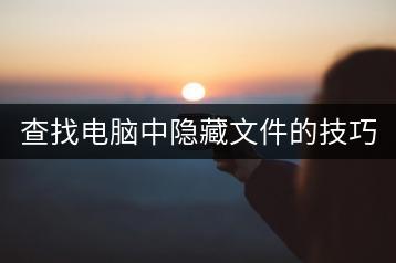 查找电脑中隐藏文件的技巧有哪些？-千羽学社