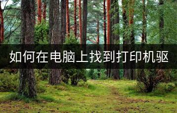 如何在电脑上找到打印机驱动？-千羽学社