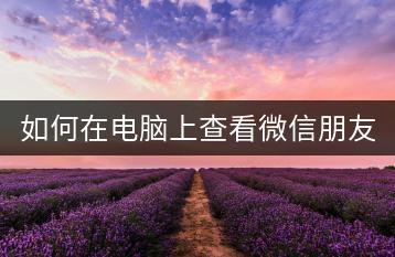 如何在电脑上查看微信朋友圈动态？-千羽学社