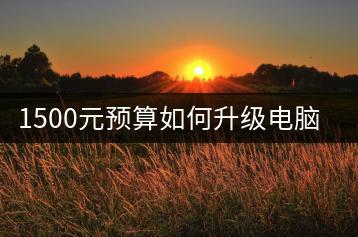 1500元预算如何升级电脑配置？-千羽学社